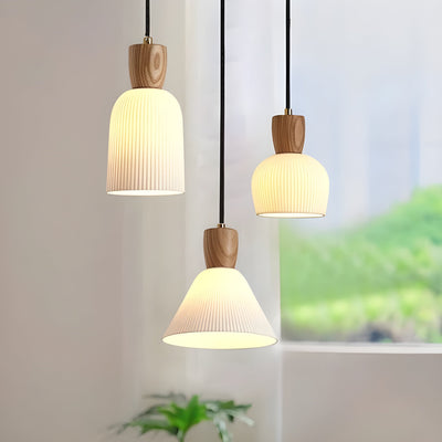 SereniGlow Light - Keramische Japanische LED-Hängelampe