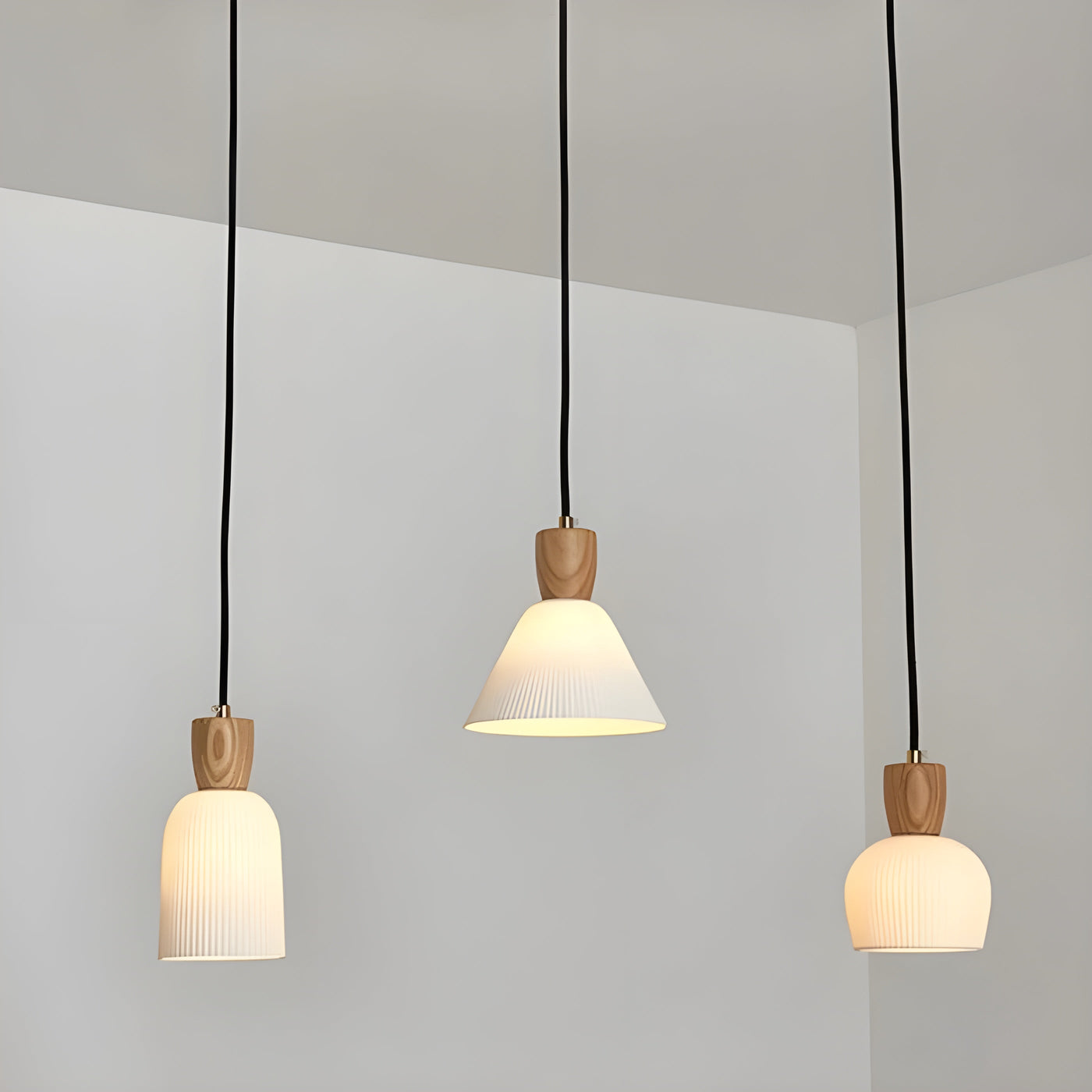 SereniGlow Light - Keramische Japanische LED-Hängelampe