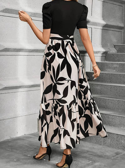 Luna | Kleid mit Blumendruck und Rundhalsausschnitt | Feminin, stilvoll & vielseitig