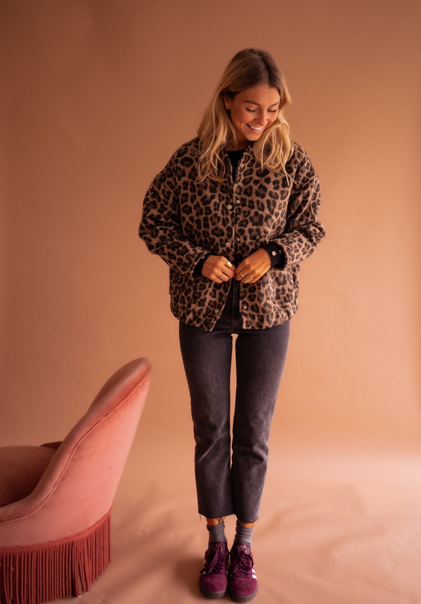 Ilona™ | Trendige Jacke mit Leopardenmuster