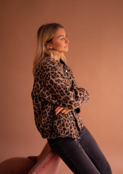Ilona™ | Trendige Jacke mit Leopardenmuster