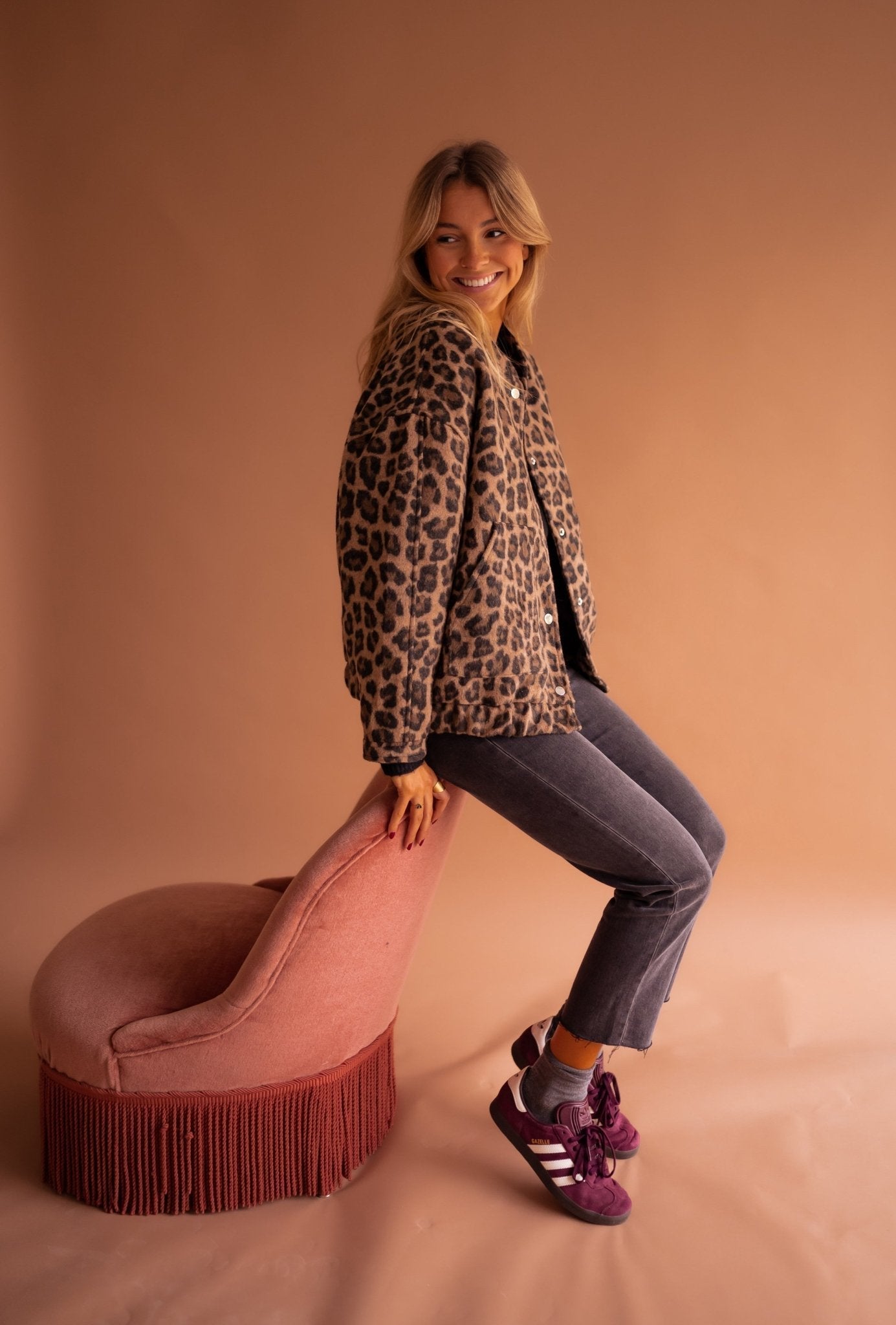 Ilona™ | Trendige Jacke mit Leopardenmuster