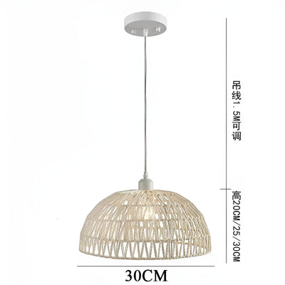 NatureWeave Light - Japanischer Rattan-Pendelleuchter