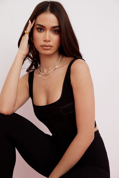 Transparentes Mesh Korsettoberteil mit Künstlerischer Struktur für Frauen