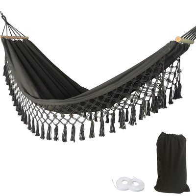 SwiftMesh Hammock - Verdickte Swing-Hängematte mit Holzstäben