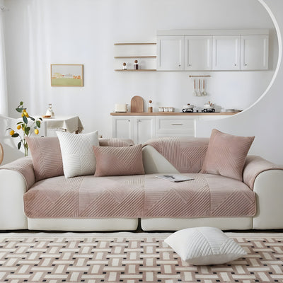 SofaGuard Deluxe – Moderner Rutschfester Samt-Sofa-Schutz für das Wohnzimmer