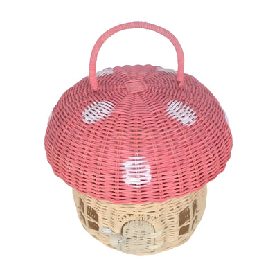 SunnySprout Korb - Rattan Geflochtener Pilz Korb