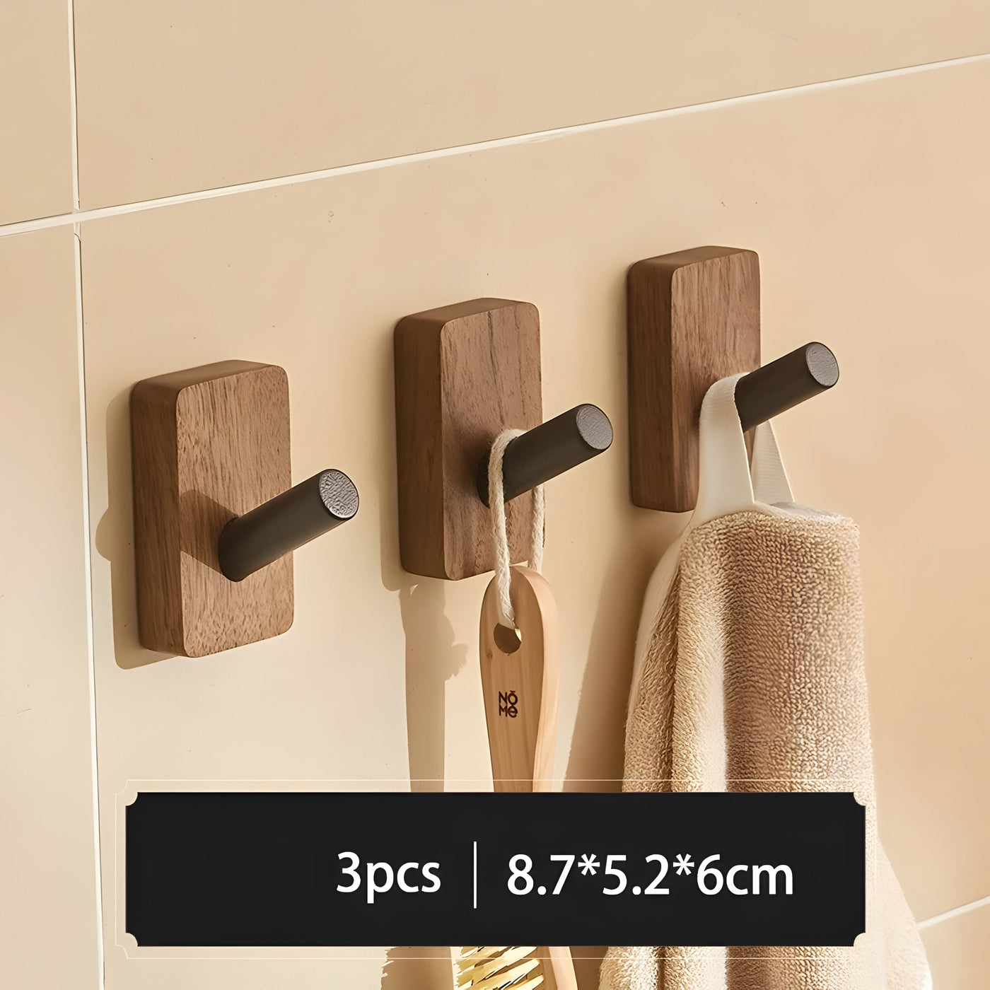 WoodenGrip Hook - Wandhaken aus Holz im Nordischen Stil