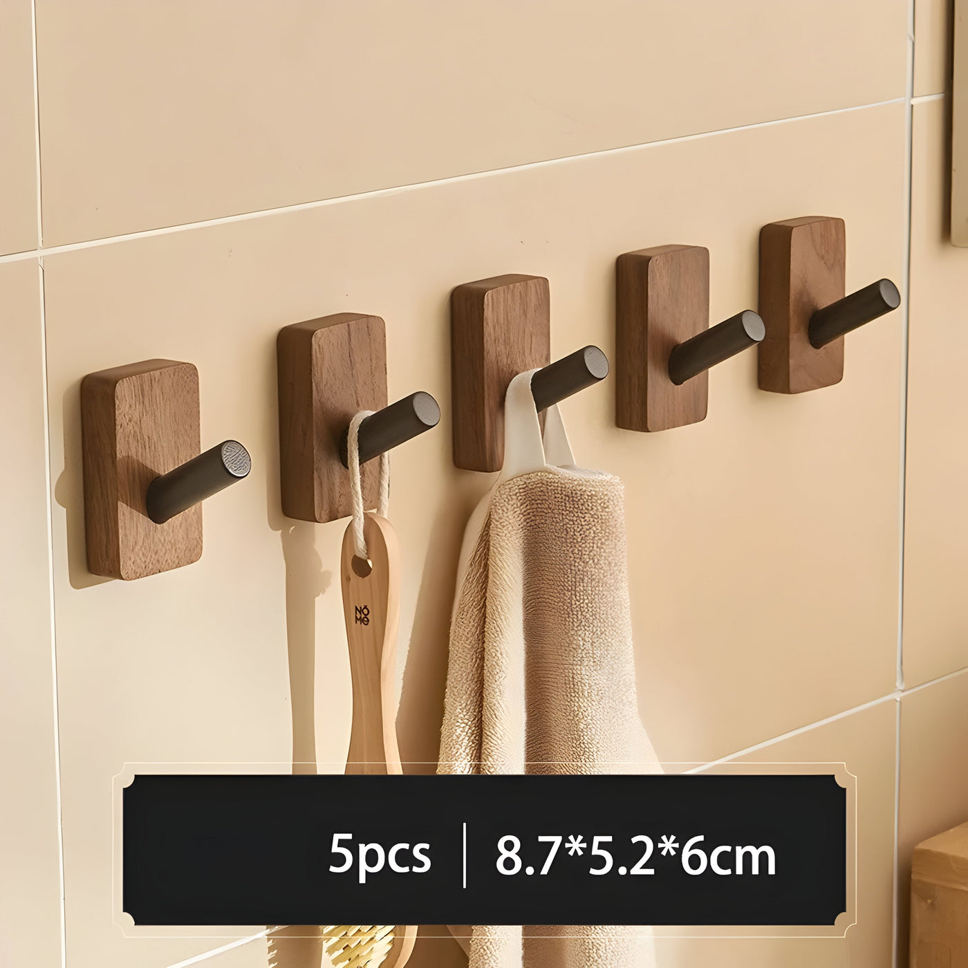 WoodenGrip Hook - Wandhaken aus Holz im Nordischen Stil