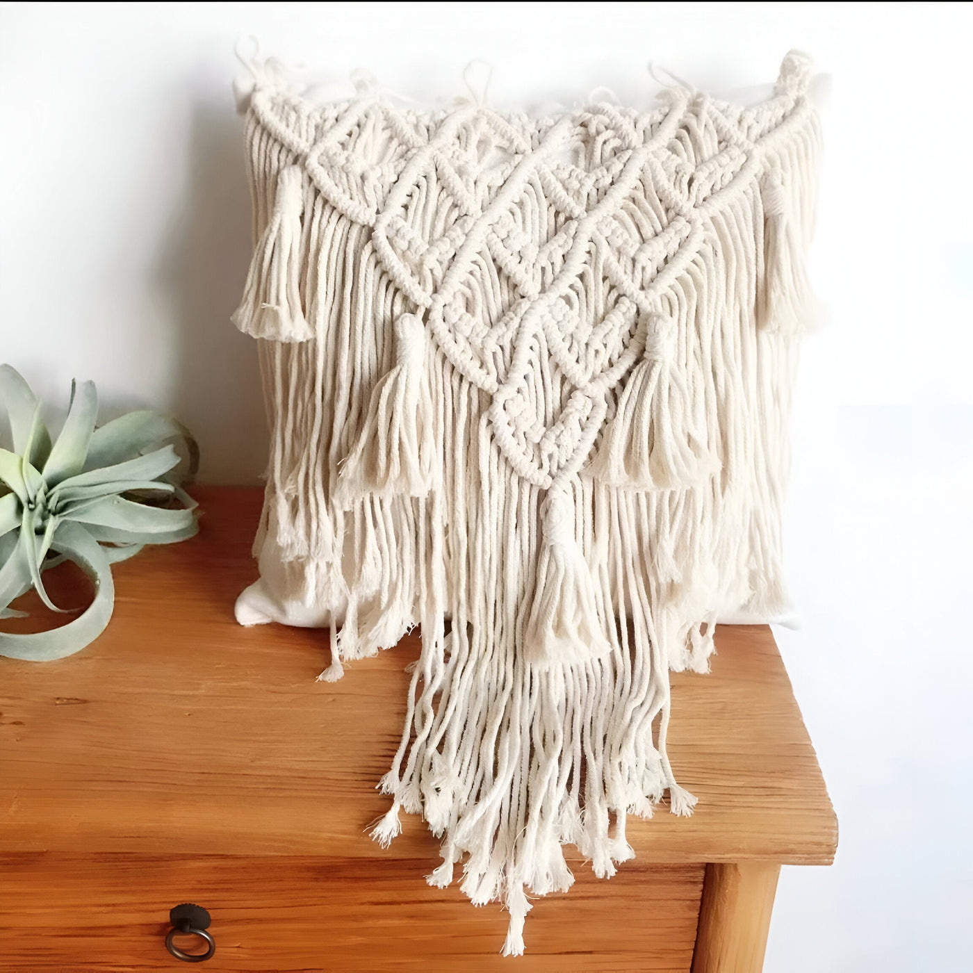 LushWeave Cover - Handgemachter böhmischer Kissenbezug