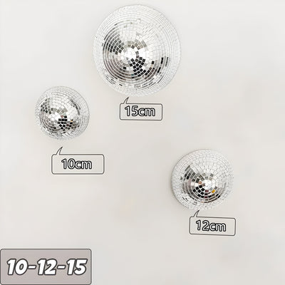 GlimmerArc Disco-Kugel – Metallische Wand-Discokugel