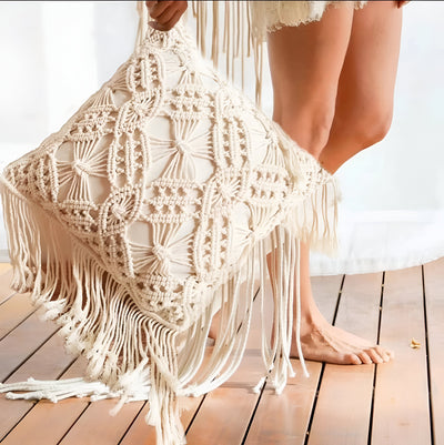 LushWeave Cover - Handgemachter böhmischer Kissenbezug