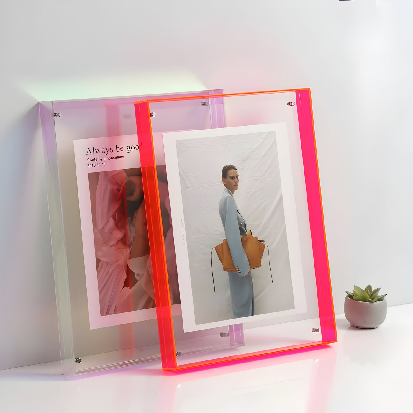 StylishSnap Frame – Farbiger Transparenter Acryl Bilderrahmen
