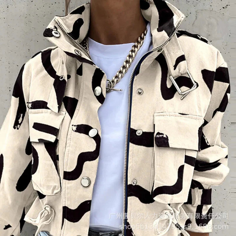 Bauchfreie Jacke mit schickem Stil für Damen