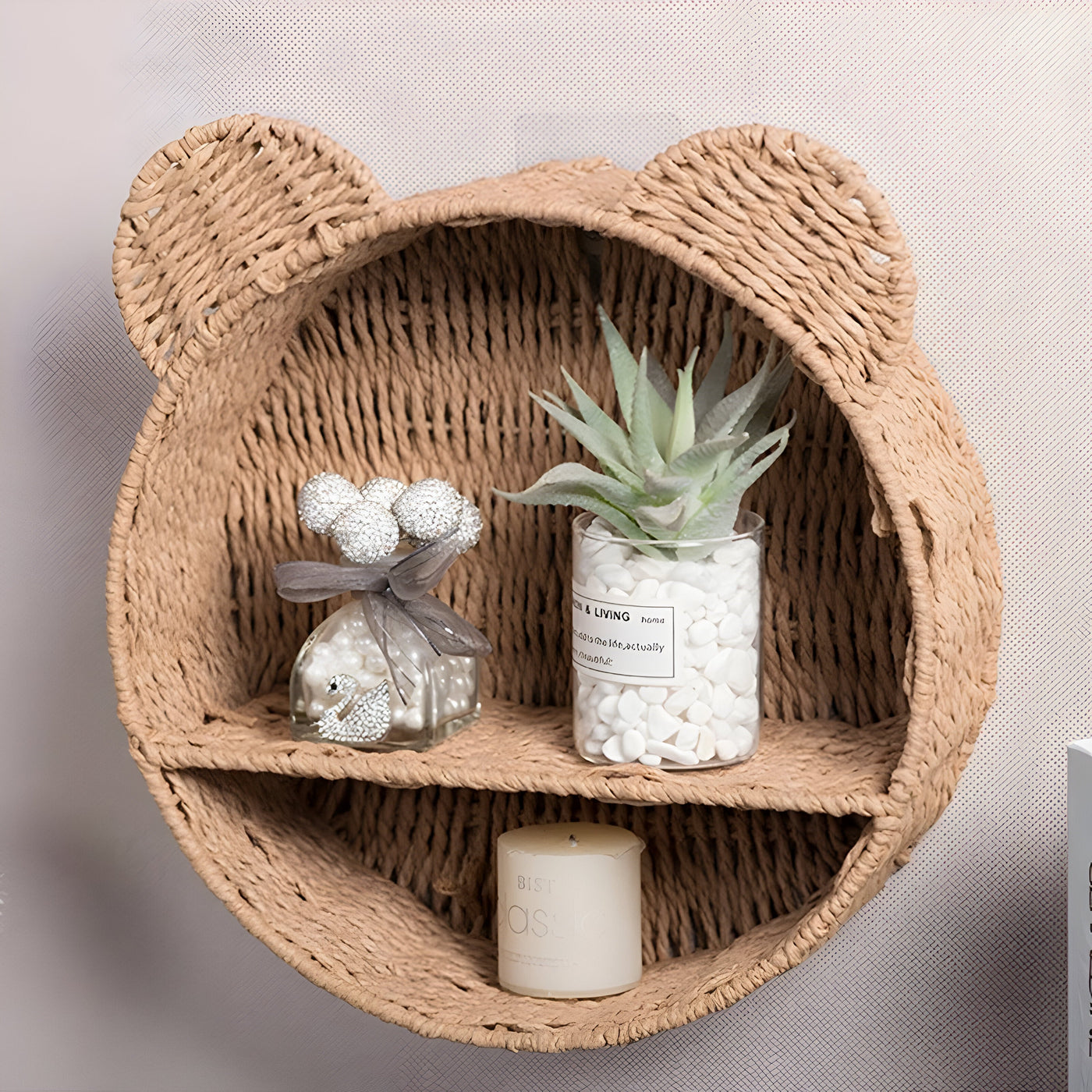 StrawWeave Basket - Strohgeflochtener Aufbewahrungskorb