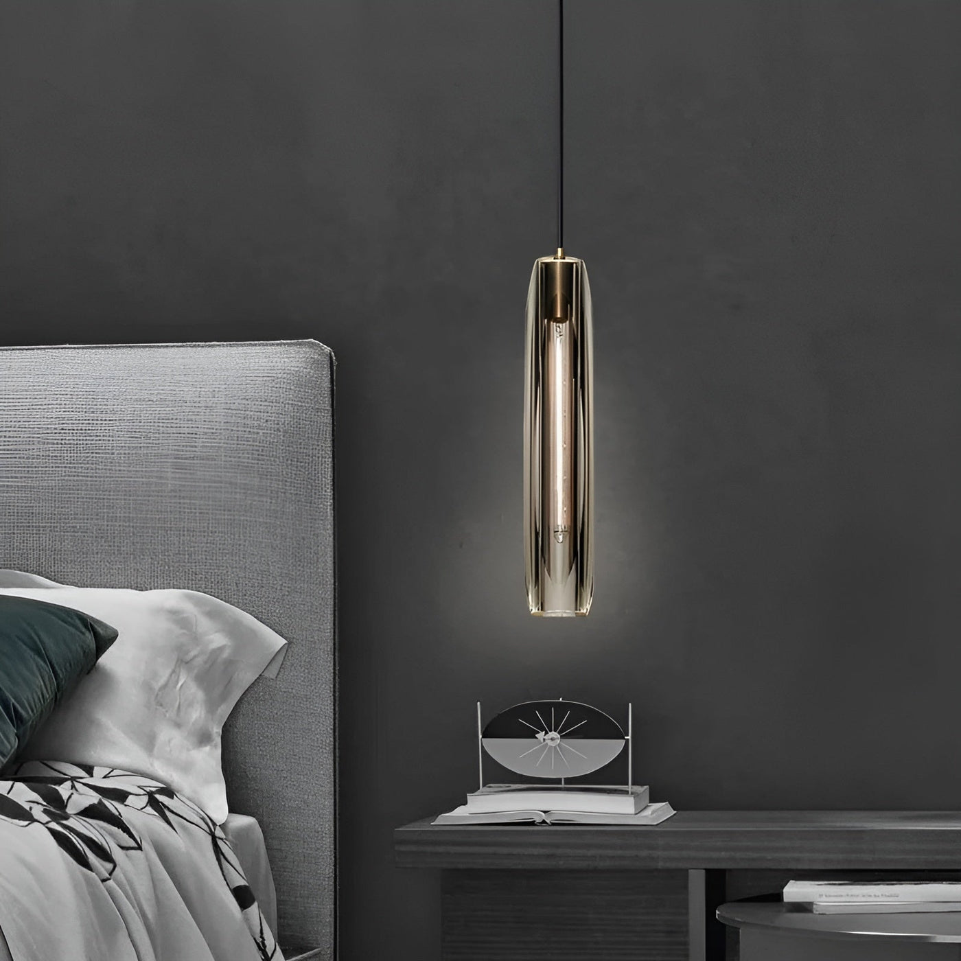 OpulentMesh Light - Moderne Kupfer-Mesh-Kristallglas-Hängeleuchte