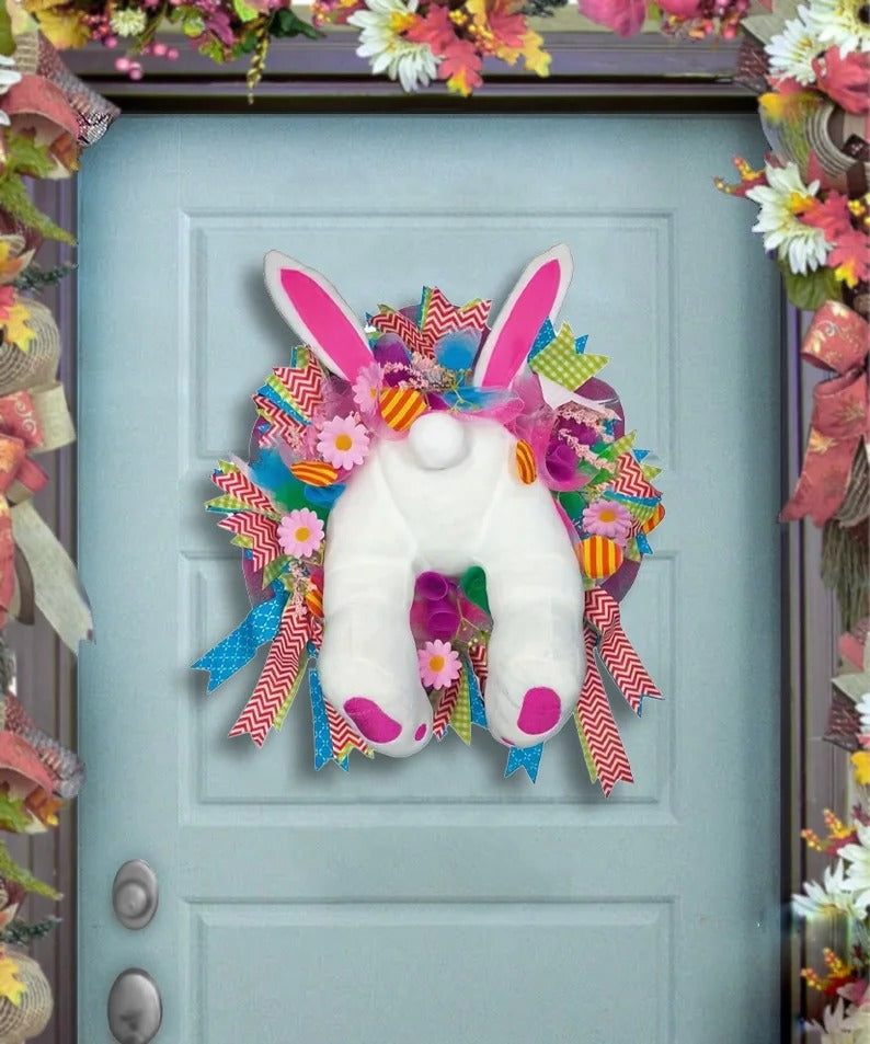 BunnyBliss Kranz – Osterhasen Türdekoration