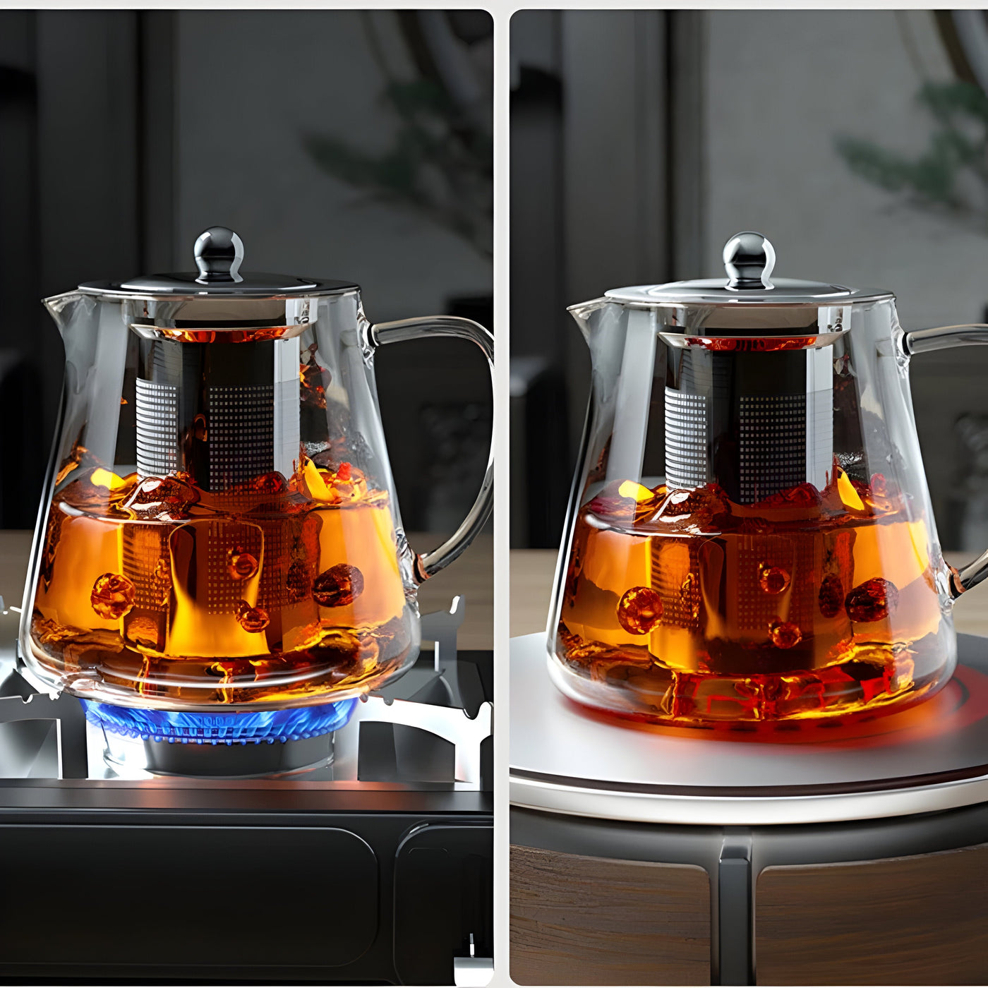 CrystalBrew Cup - Hitzebeständiges Glas mit Edelstahlsieb