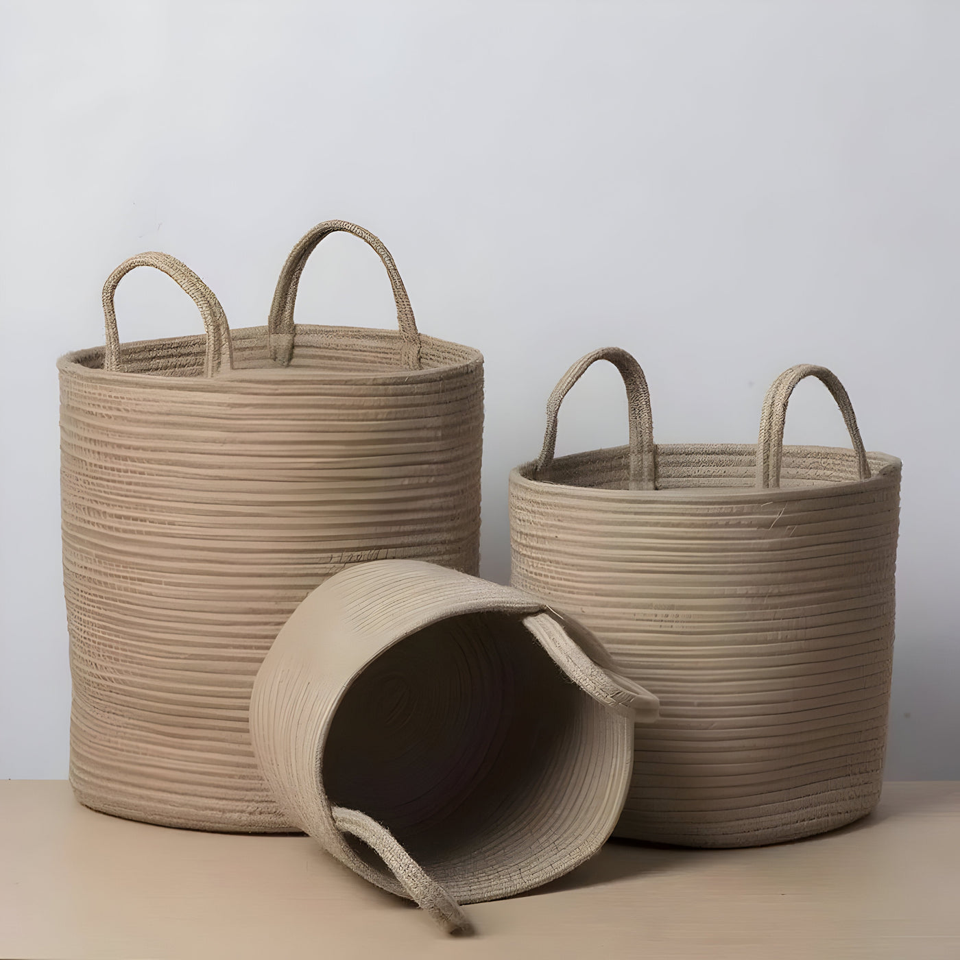 HearthWeave Basket - Faltbarer, Handgeflochtenes Seil  Korb