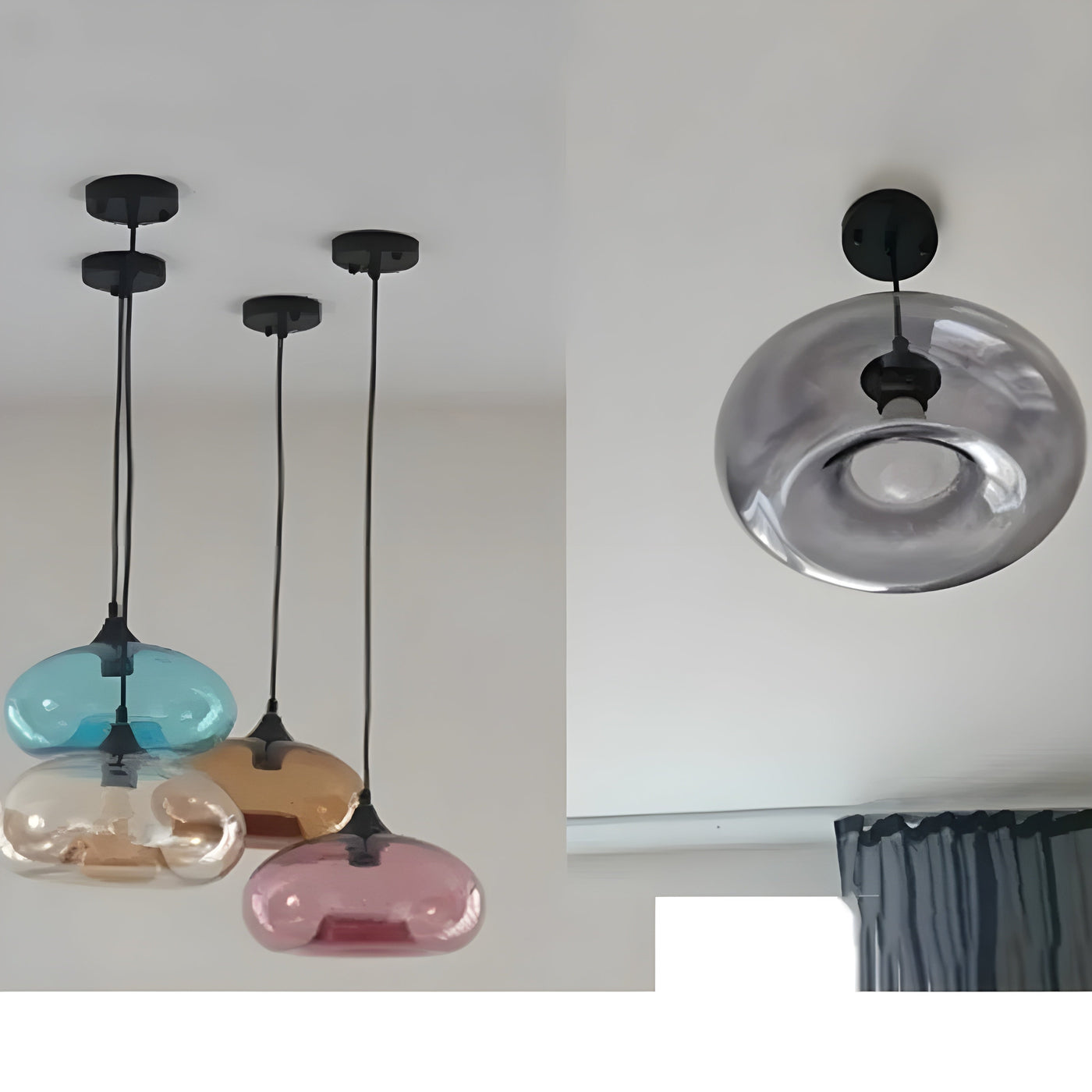 EtherealGlow Light - Nordische farbenfrohe Glas-Pendelleuchte