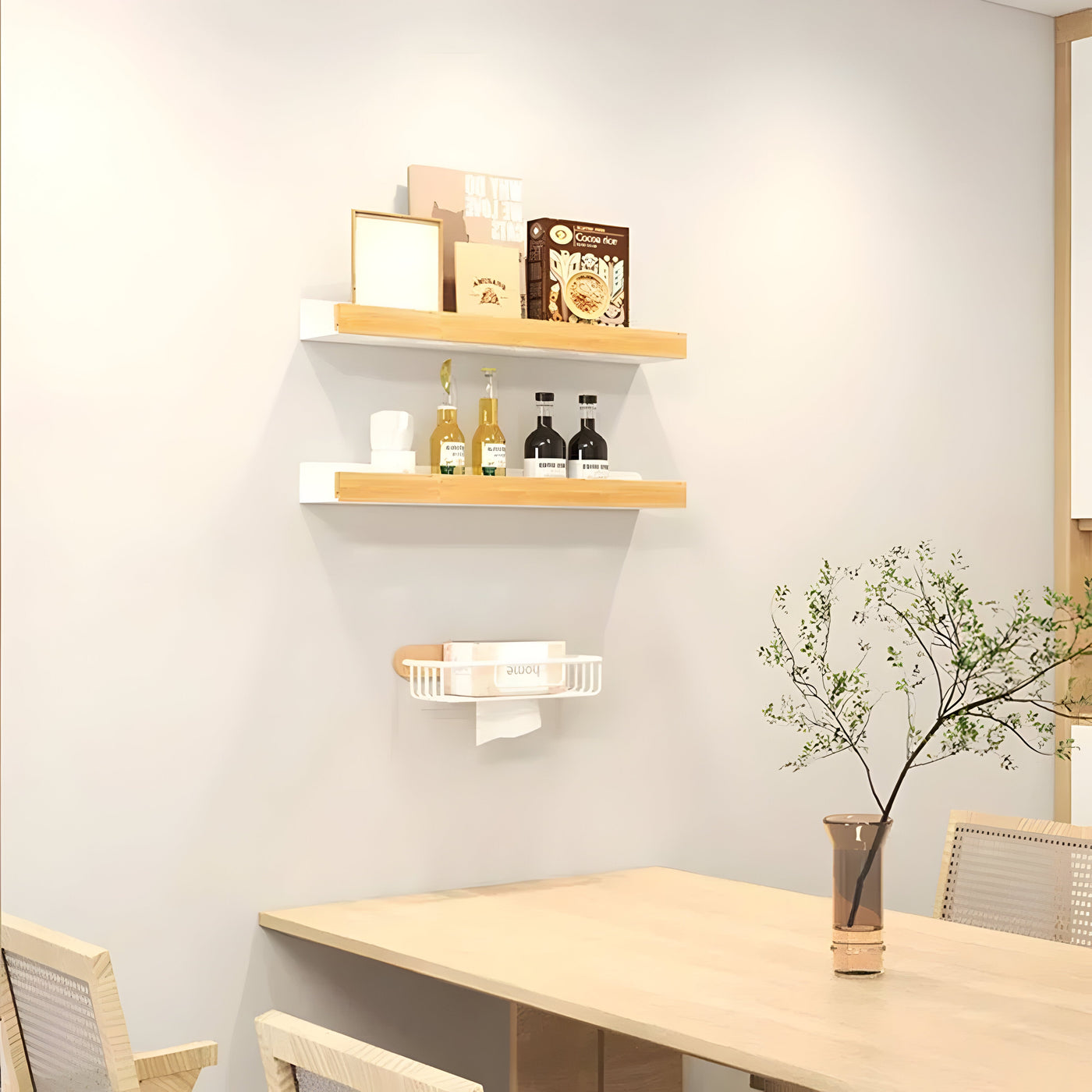 LuxeWood Regal - Hölzernes Badezimmer-Organisationsregal