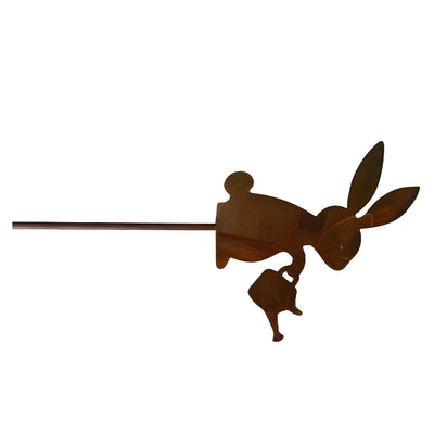 SpringBunny Schild - Metall-Osterhasen-Gartenpfosten