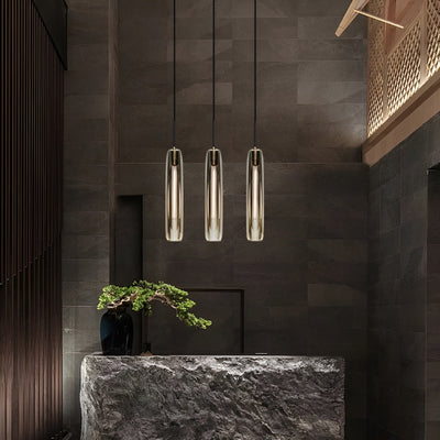 OpulentMesh Light - Moderne Kupfer-Mesh-Kristallglas-Hängeleuchte