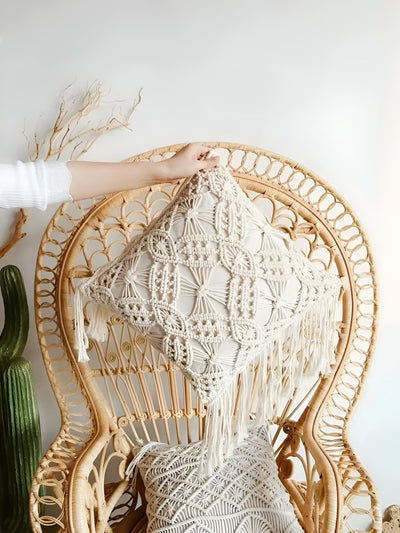 LushWeave Cover - Handgemachter böhmischer Kissenbezug