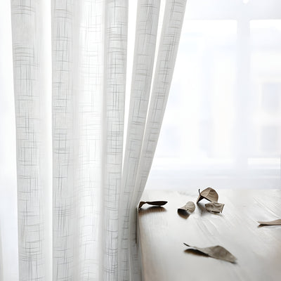 HikariVeil Vorhänge - Japan-Stil Halbdurchsichtige Sichtschutzvorhänge