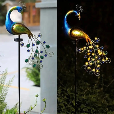 PeacockGlow Light - Metall Pfau Dekoration Licht