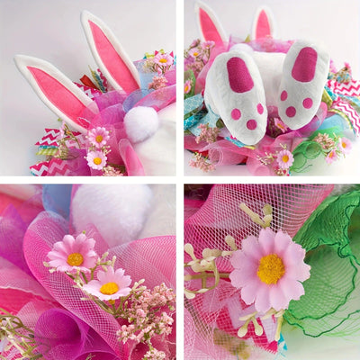 BunnyBliss Kranz – Osterhasen Türdekoration