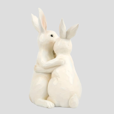 FaithSculpt Skulptur – Handgezeichnete Harz-Hasenstatue