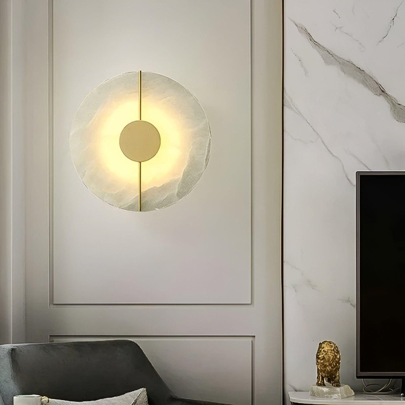 WabiGlow Light - Nordischer Marmor LED-Innenwandleuchte