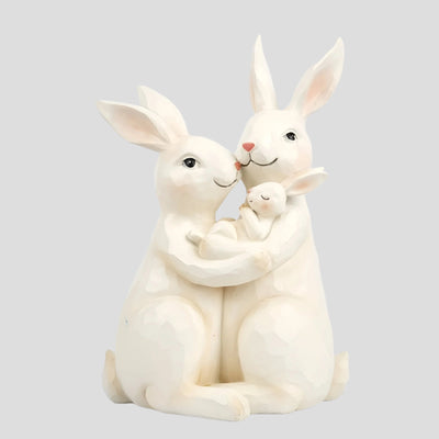 FaithSculpt Skulptur – Handgezeichnete Harz-Hasenstatue