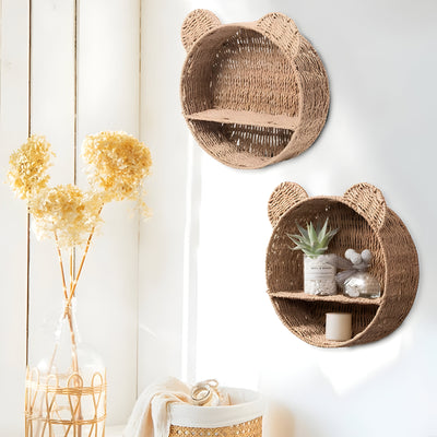 StrawWeave Basket - Strohgeflochtener Aufbewahrungskorb