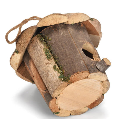 RusticWing Nest - Außenbereich Hängendes  Holz  Vogelnest