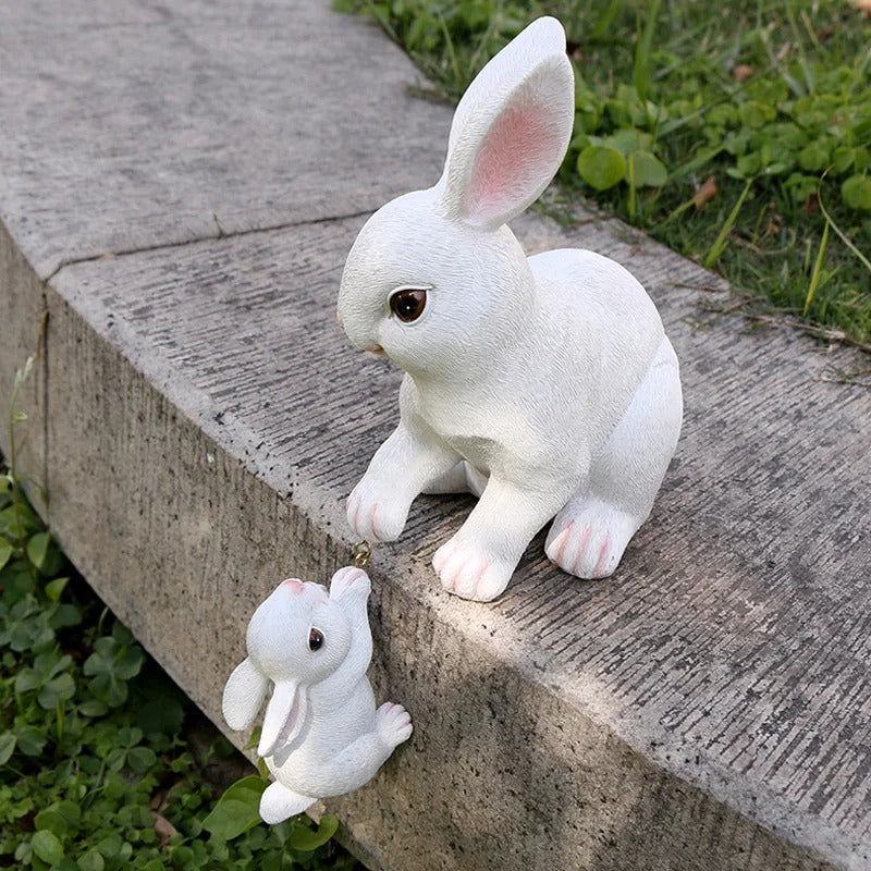 MeadowHops Statue - Skurrile Osterhasen Familie Statue