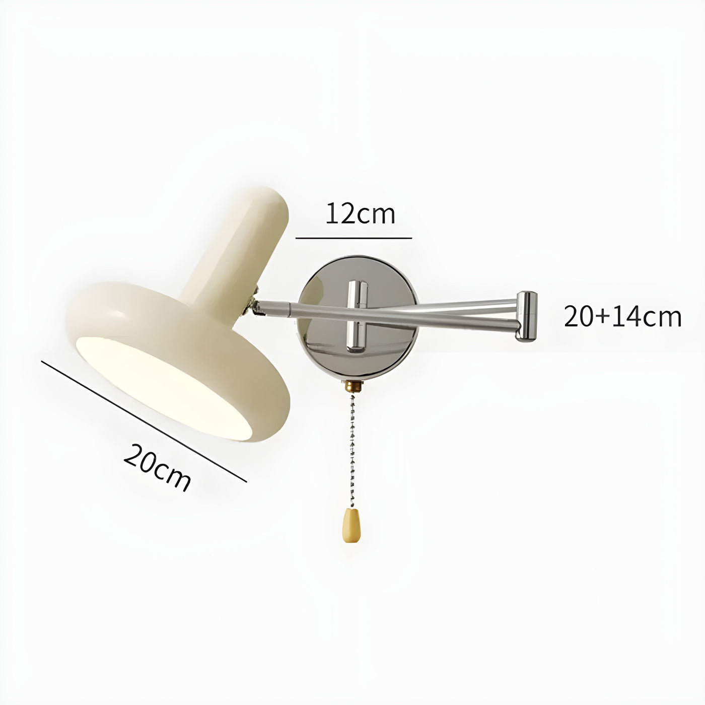 CreamAura Light - Verstellbare Wandleuchte im cremefarbenen Stil