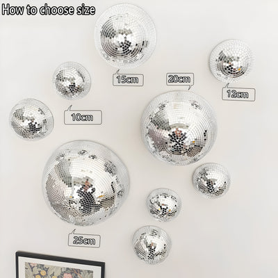 GlimmerArc Disco-Kugel – Metallische Wand-Discokugel