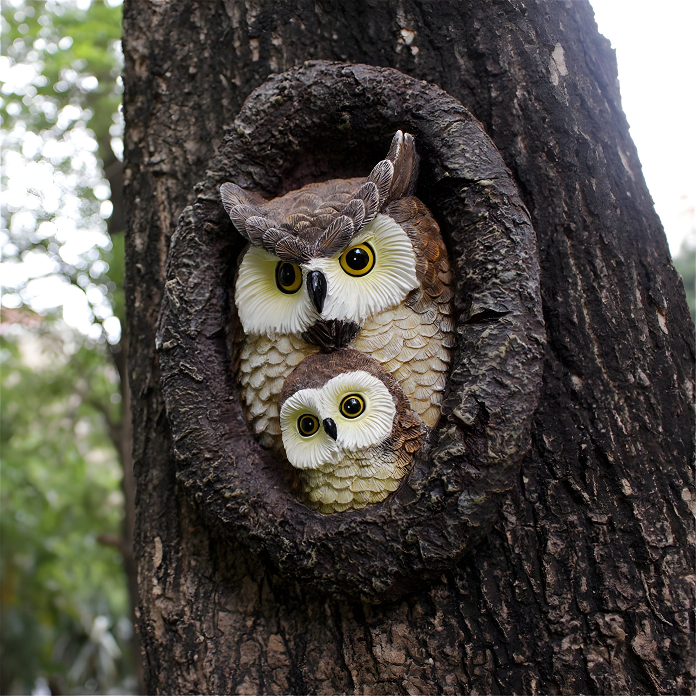 MysticOwl Ornament – Dekorative Eulenstatue aus Kunstharz