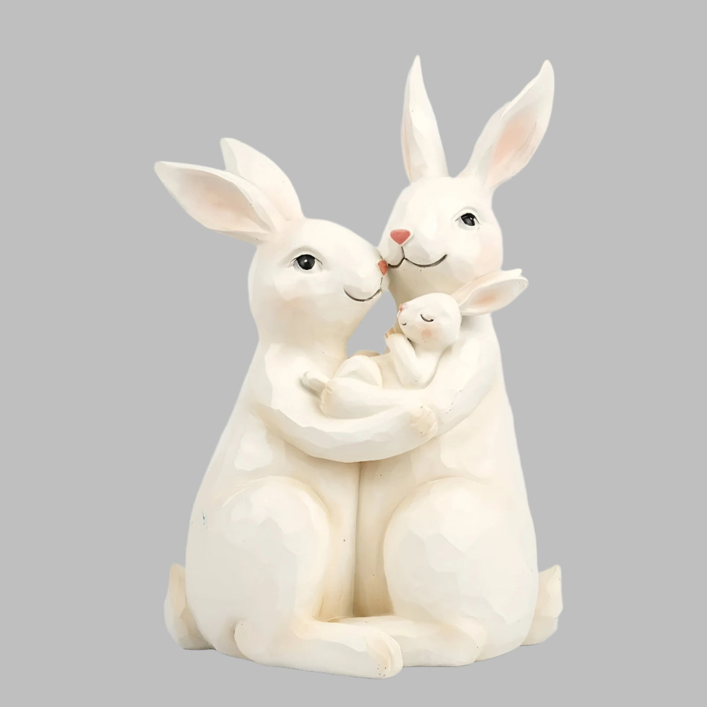 FaithSculpt Skulptur – Handgezeichnete Harz-Hasenstatue