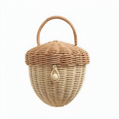 SunnySprout Korb - Rattan Geflochtener Pilz Korb