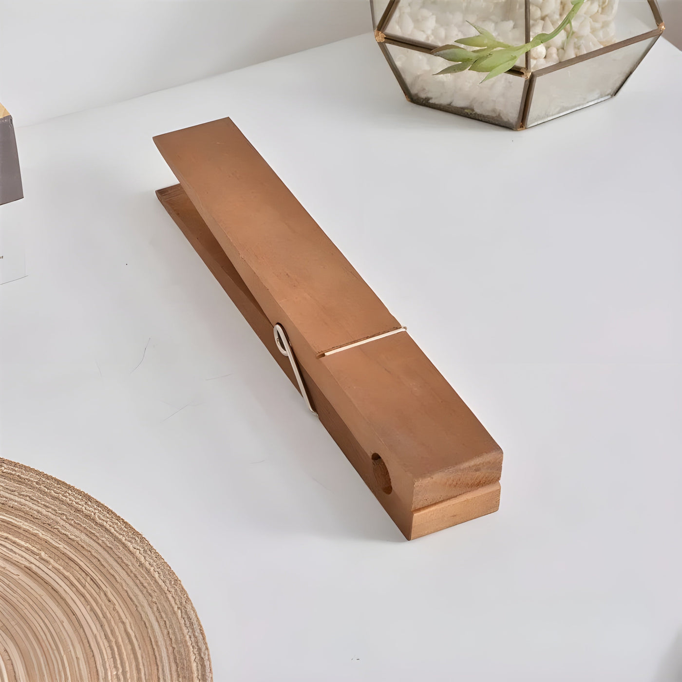 PineGrip Handtuchhalter - Eleganter Badezimmer Handtuchklammer aus Holz