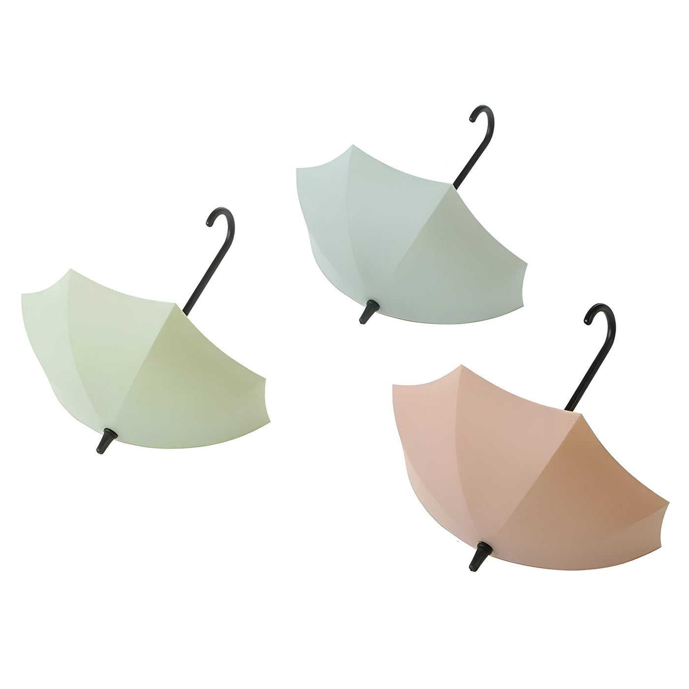 RainDrop Hook – 3-teiliges Set von wandmontierten Haken in Regenschirmform