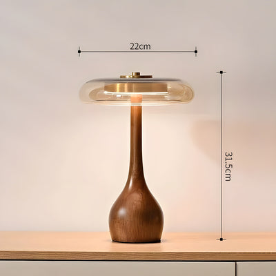 WoodenBliss Light - Nordische Retro-Holzglas-LED-Leuchte