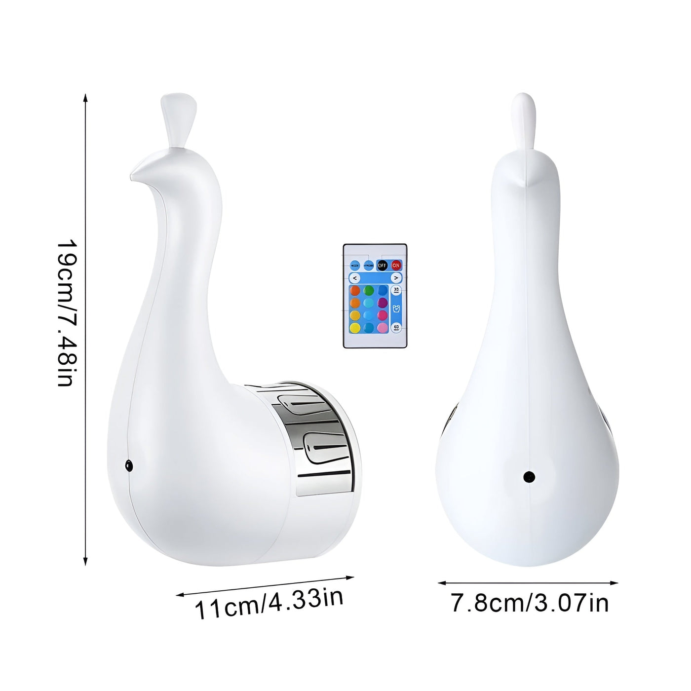 GlowFeather Light - Elegante Pfauen-Projektions-LED-Lampe