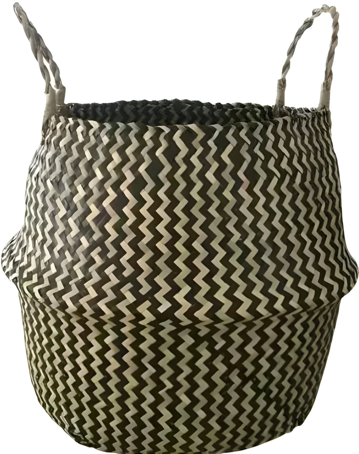 EcoHaven Korb - Faltbarer Handgefertigter Rattan Gewebter Blumenkorb