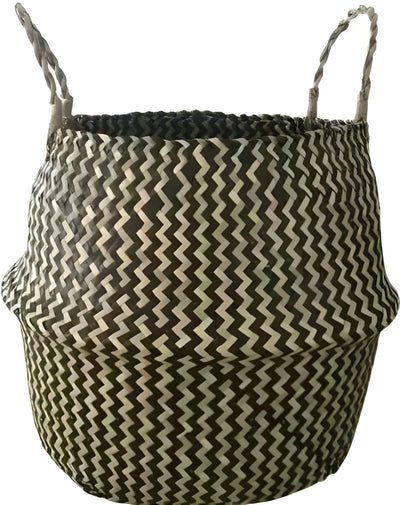 EcoHaven Korb - Faltbarer Handgefertigter Rattan Gewebter Blumenkorb