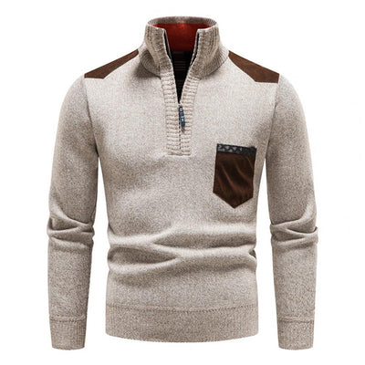 Pullover Herren Mit Reißverschluss | Zipper Design Mit Brusttasche
