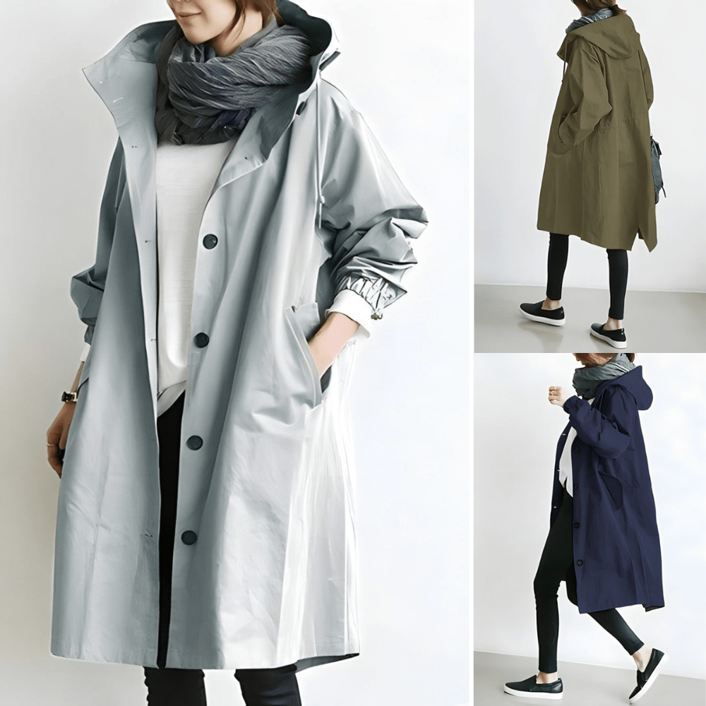 Edith | Langer Oversize-Trenchcoat mit modernem Minimalismus
